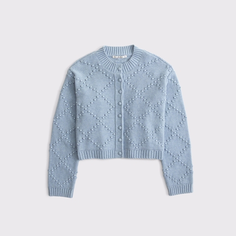Женские кардиганы Abercrombie & Fitch Airspun Cotton-Blend Cable Cardigan