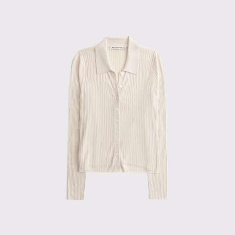 Женские кардиганы Abercrombie & Fitch Rib Polo Cardigan