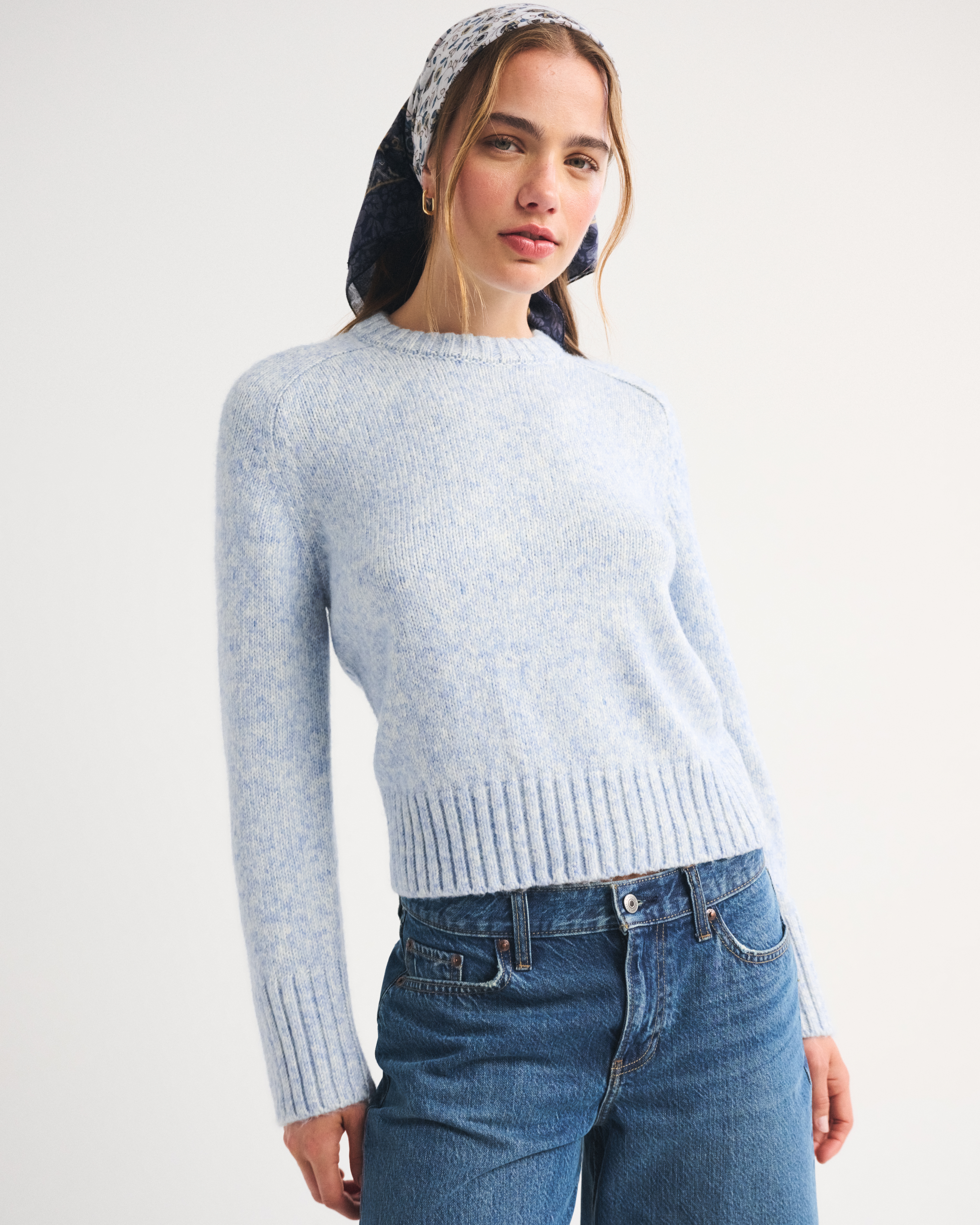 Женские свитеры Abercrombie & Fitch The A&F Madeline Airspun Cotton-Blend Crew Sweater — фото 2