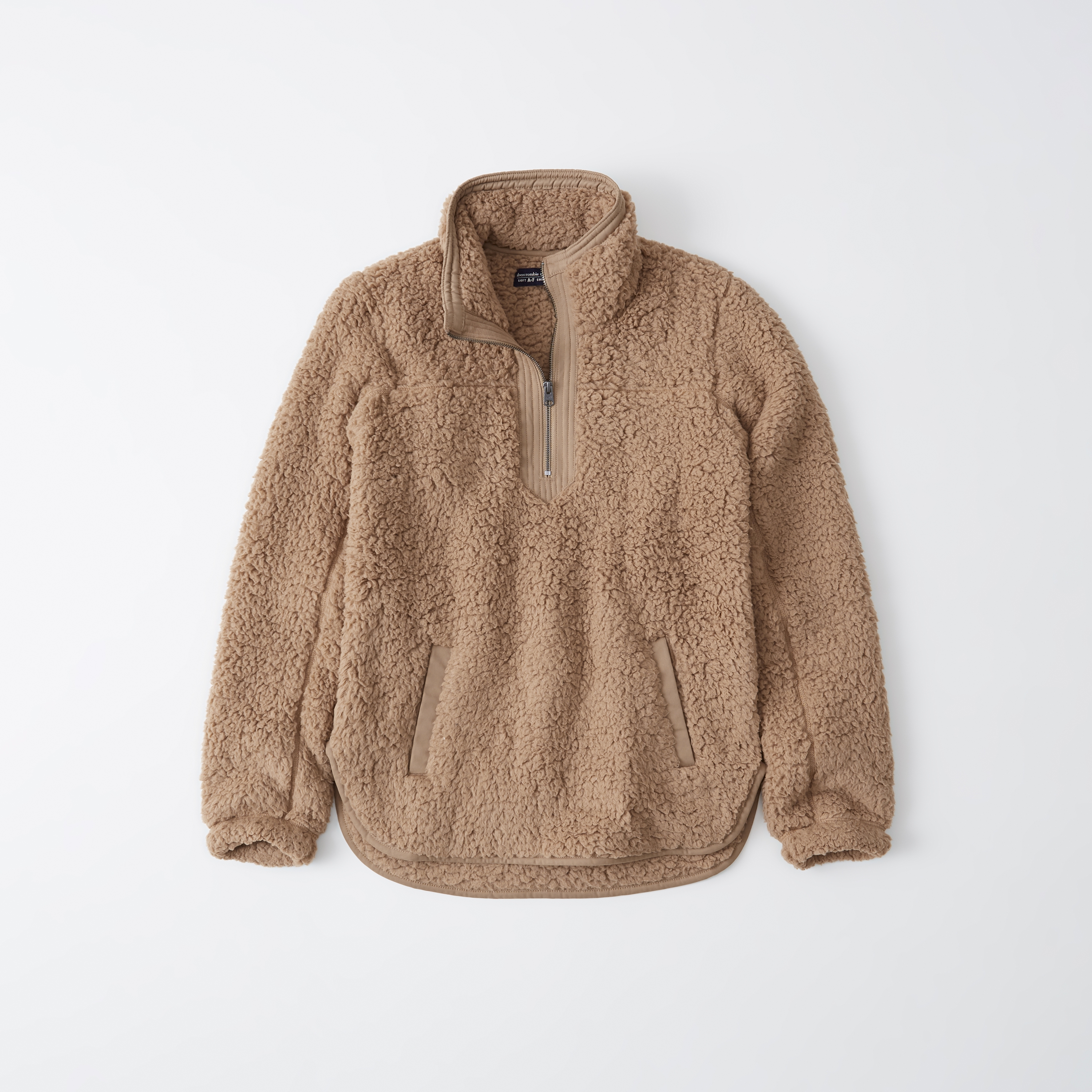 fleece half zip sweatshirt