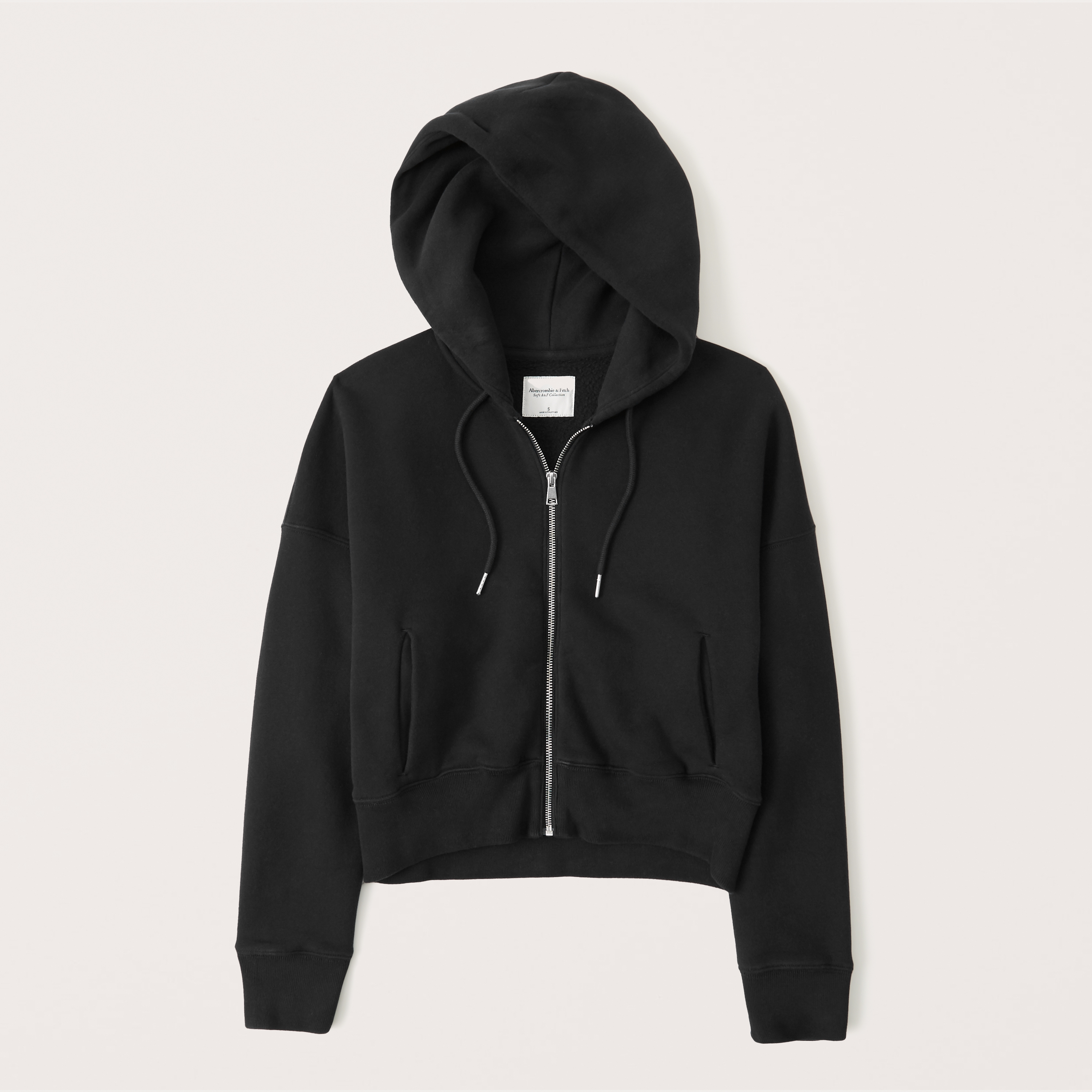 black zip up hoodie womens