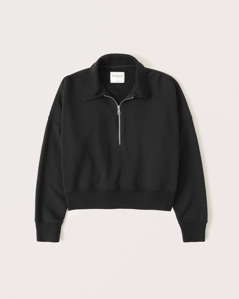 Long-Sleeve Polo Half-Zip Sweatshirt