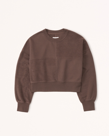 Vintage Fleece Assymetry Sweatshirt(LADIES)