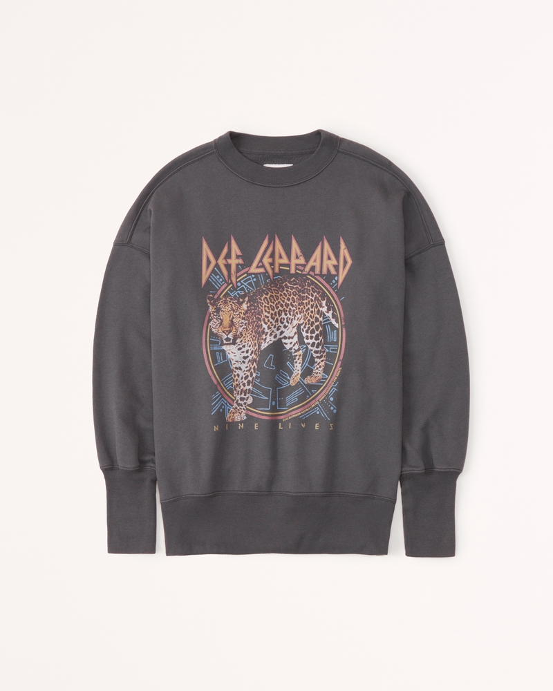 oversized def leppard sweatshirt