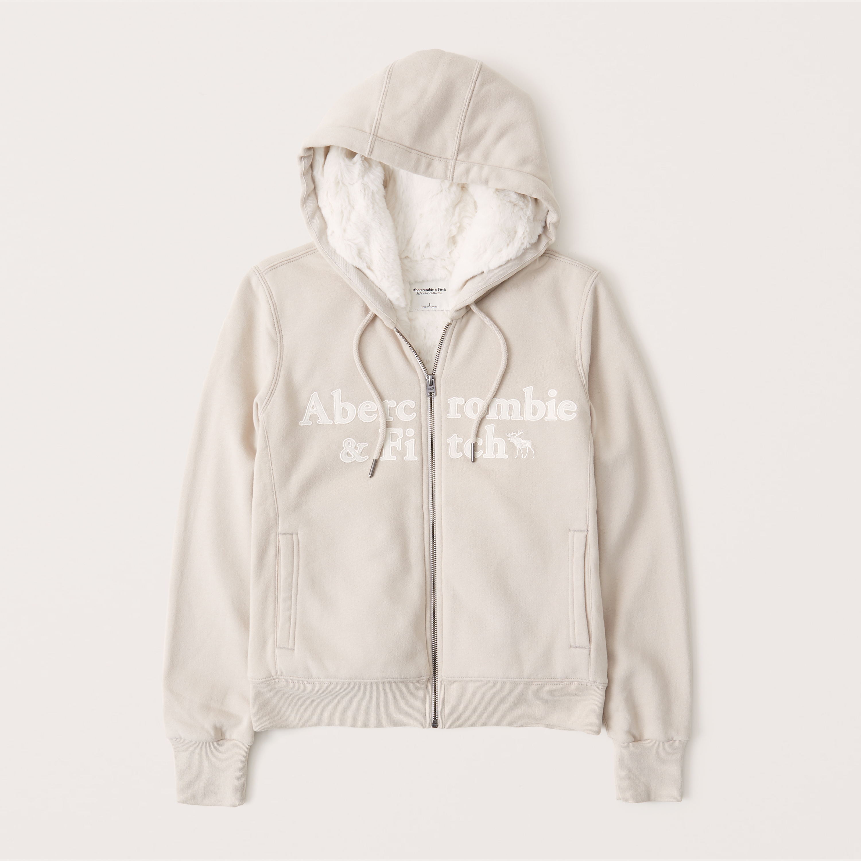 abercrombie fur lined hoodie