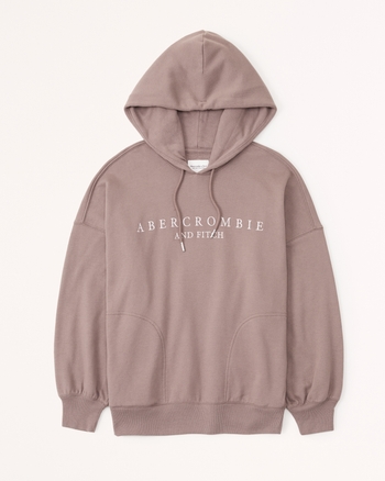 Women's Embroidered Logo Popover Hoodie | Women's Tops | Abercrombie.com