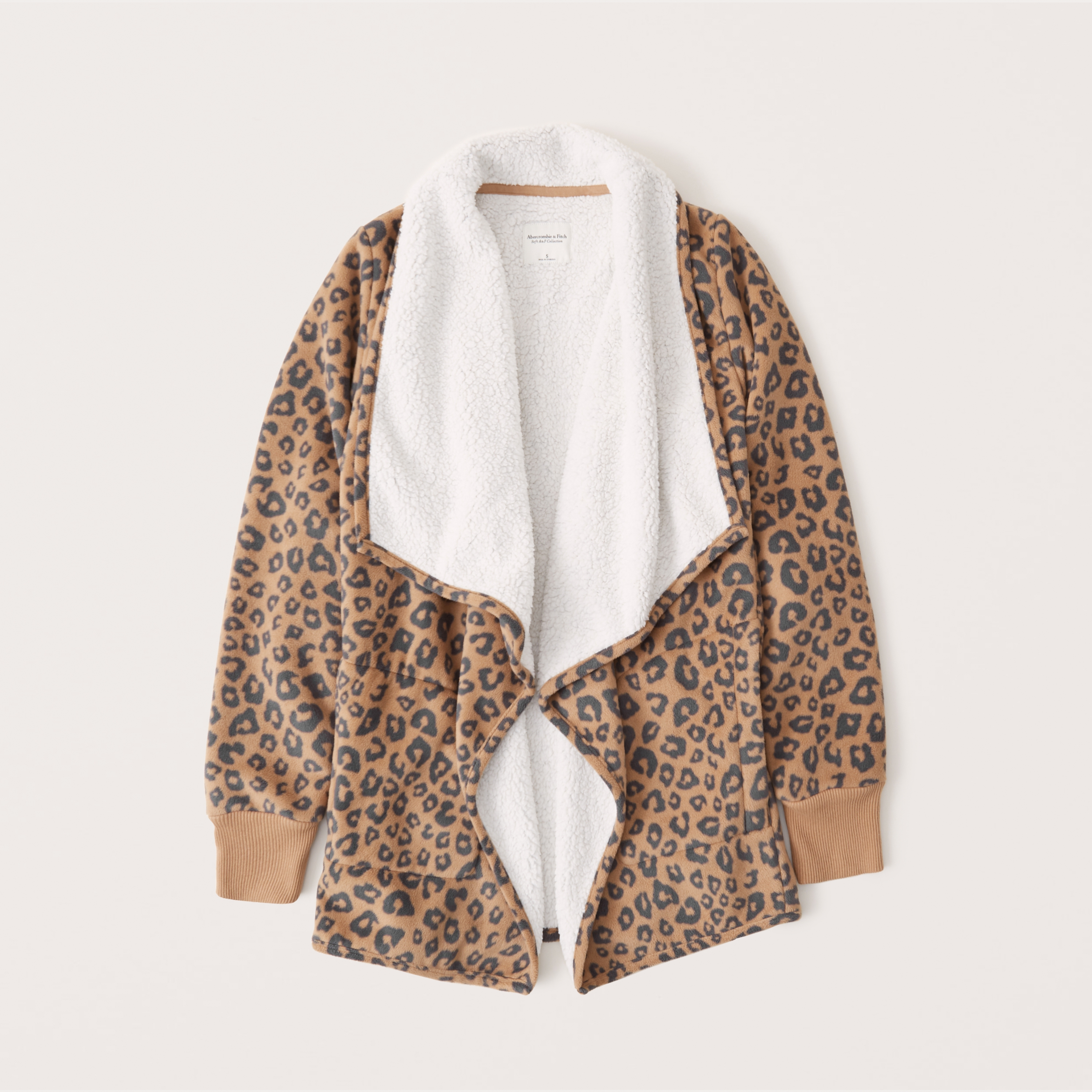 sherpa lined cardigan abercrombie