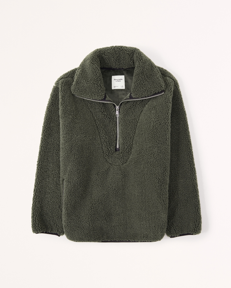 Women's Drama Collar HalfZip Sweatshirt Women's Clearance