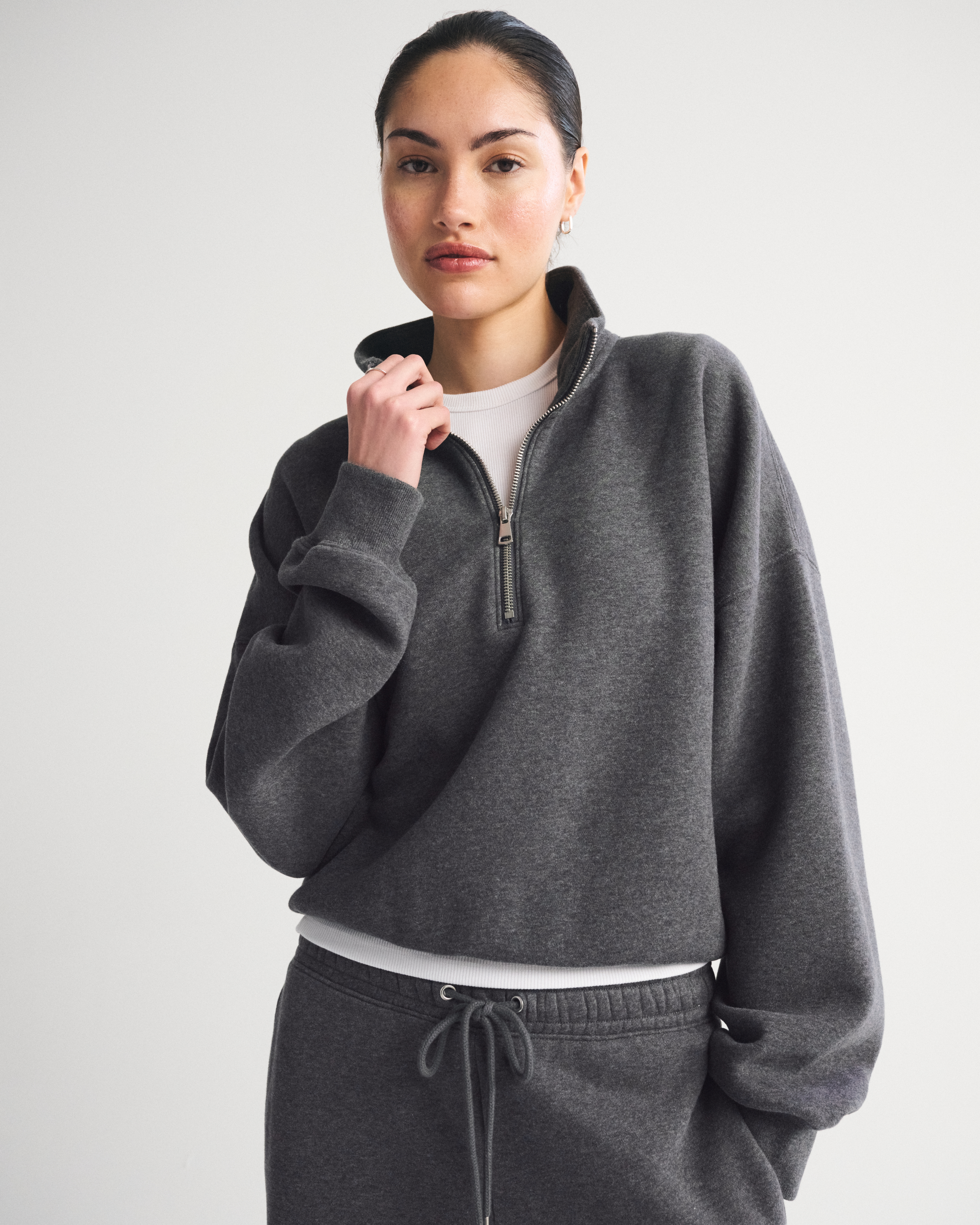 Женские свитеры Abercrombie & Fitch Sunday Half-Zip Fleece — фото 3