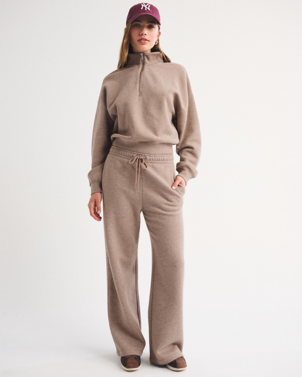Sunday Half-Zip Fleece, Light Brown view 2