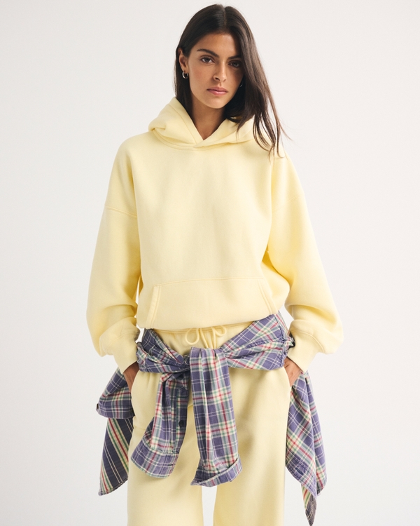 Sunday Popover Hoodie, Pale Yellow view 1
