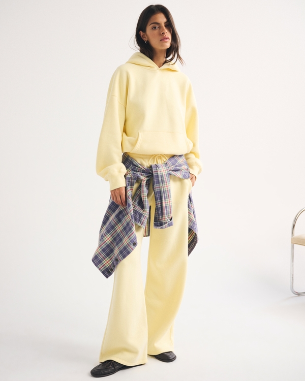 Sunday Popover Hoodie, Pale Yellow view 2