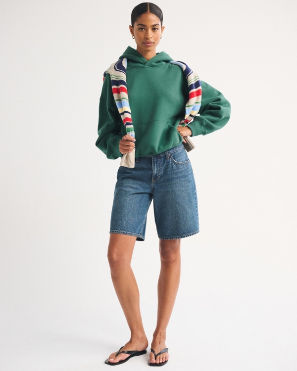 Sunday Popover Hoodie, Green view 2
