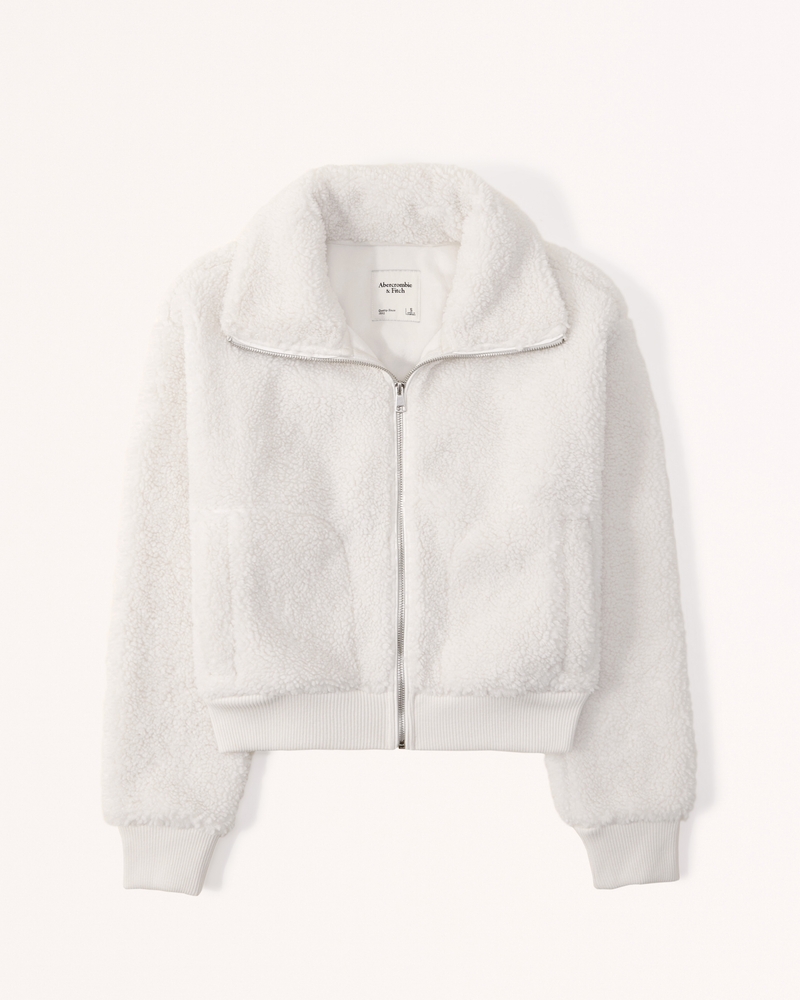 abercrombie sherpa full zip jacket