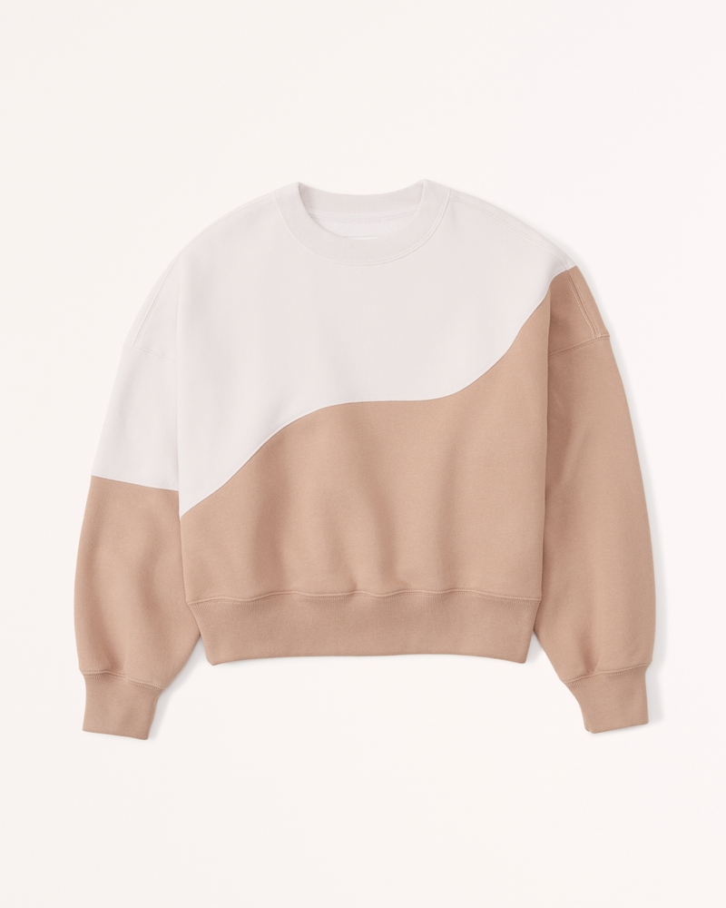 Abercrombie colorblock crewneck sweatshirt new arrivals