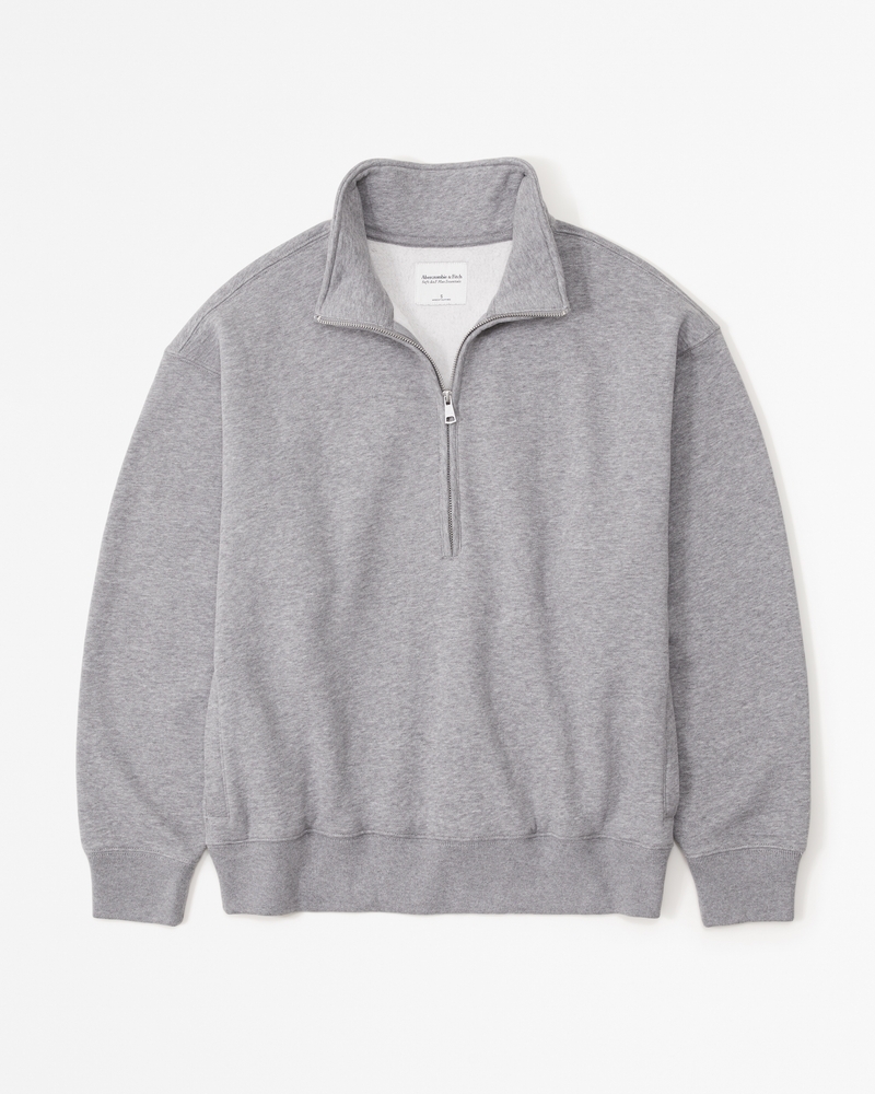 Essentials Grey Half-Zip Track Jacket