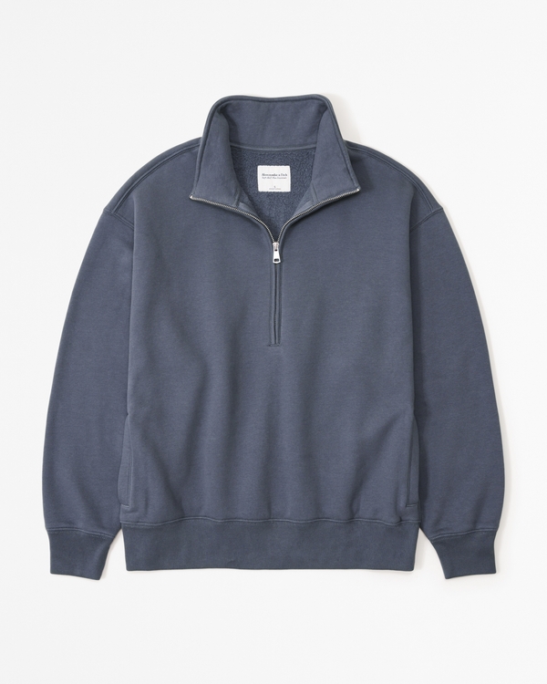 Essential Vintage Sunday Half-Zip, Dark Grey