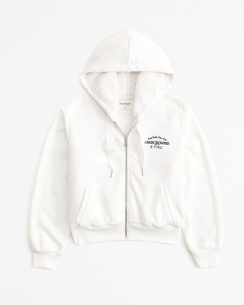 Women's Faux Fur-Lined Logo Hooded Full-Zip | Women's Sale