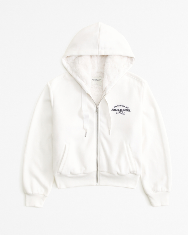 Abercrombie&Fitch アバクロ ロゴフルジップフーディ M 新品