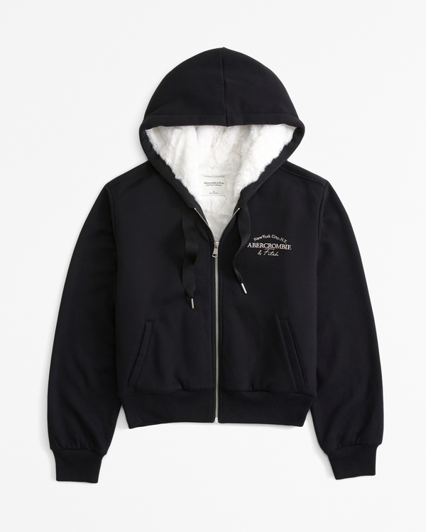 Abercrombie&Fitch アバクロ ロゴフルジップフーディ M 新品