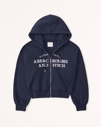 Abercrombie logo hoodie discount