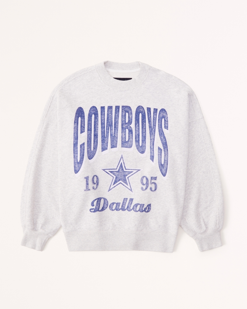 Women's Dallas Cowboys Graphic Oversized Sunday Crew