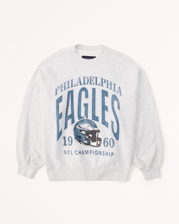 Women s Philadelphia Eagles Graphic Oversized Sunday Crew Women s Tops Abercrombie