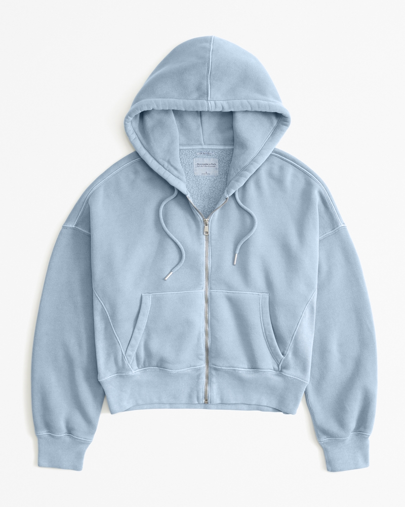 Women's Logo Sunday Hooded Full-Zip, Women's A&F Logo Shop