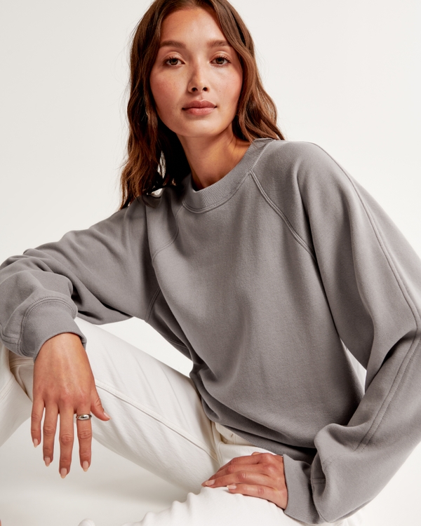 grey crew neck women's
