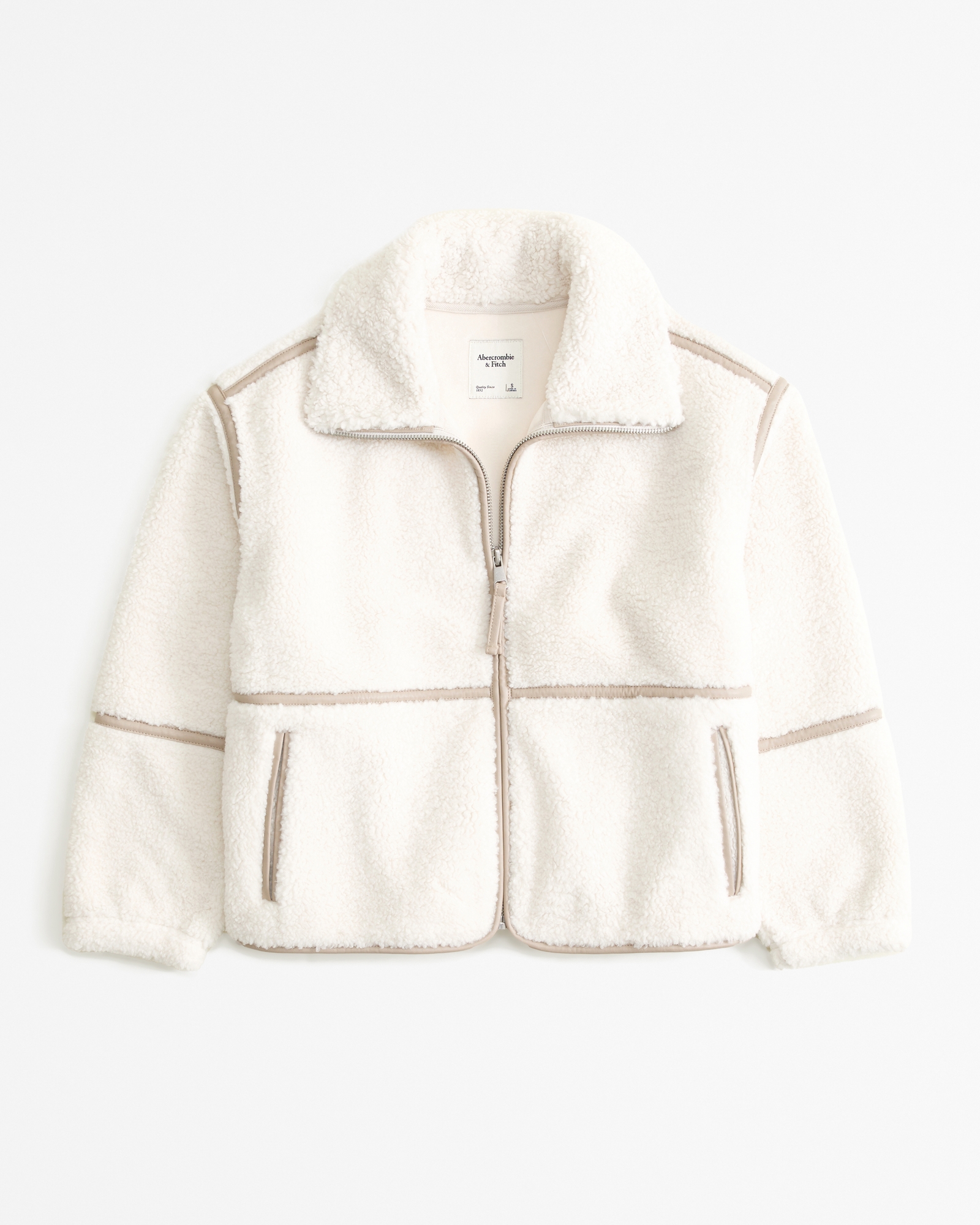 Women Winter Warm Fluffy Teddy Bear Fleece Coat Collared Zip Jacket