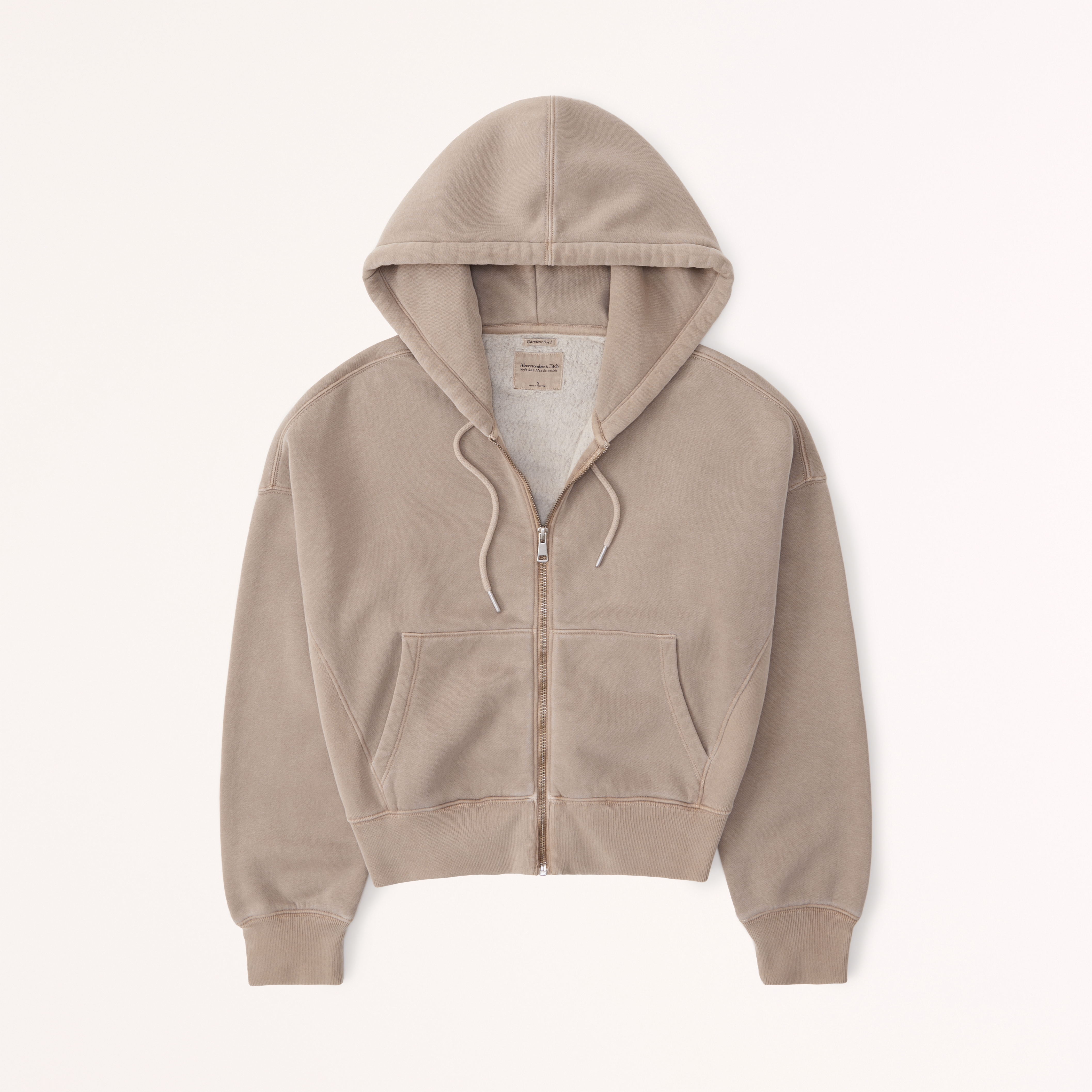 Cream colored zip up hoodie new arrivals