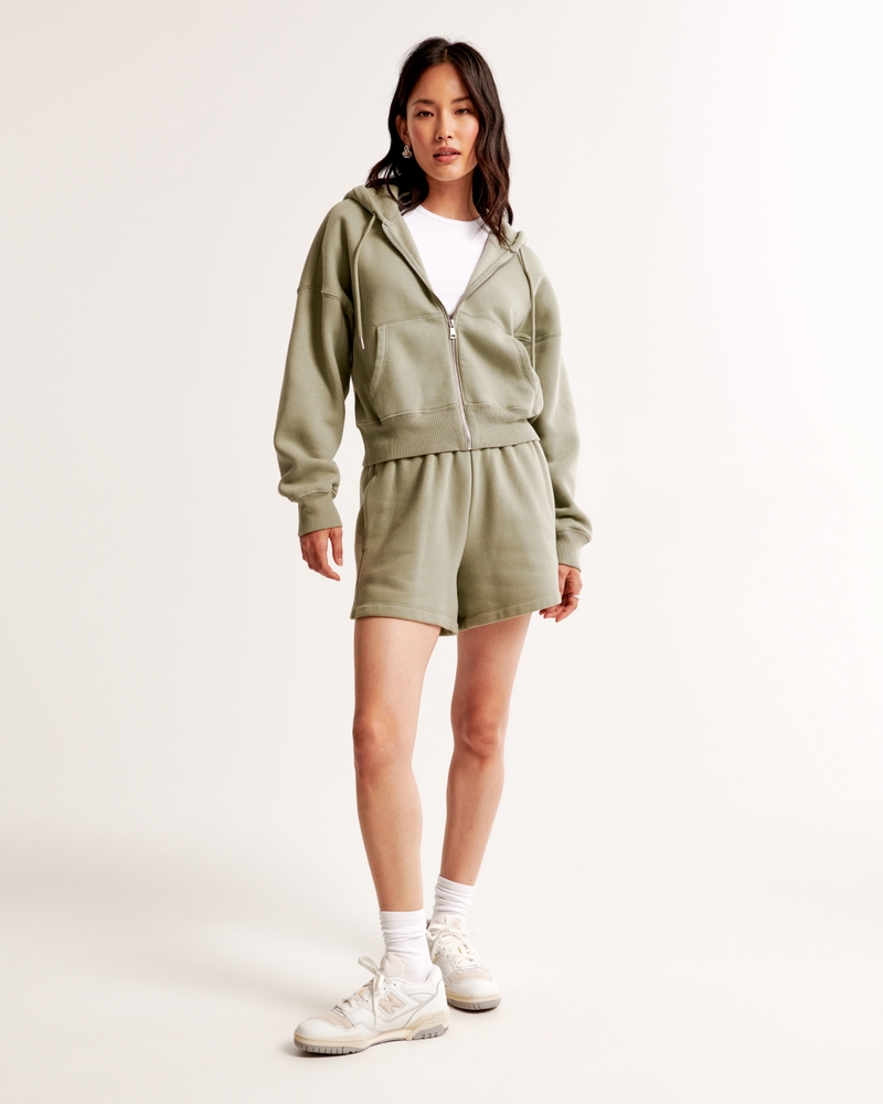 Essential Ribbed Sunday Hooded Full-Zip