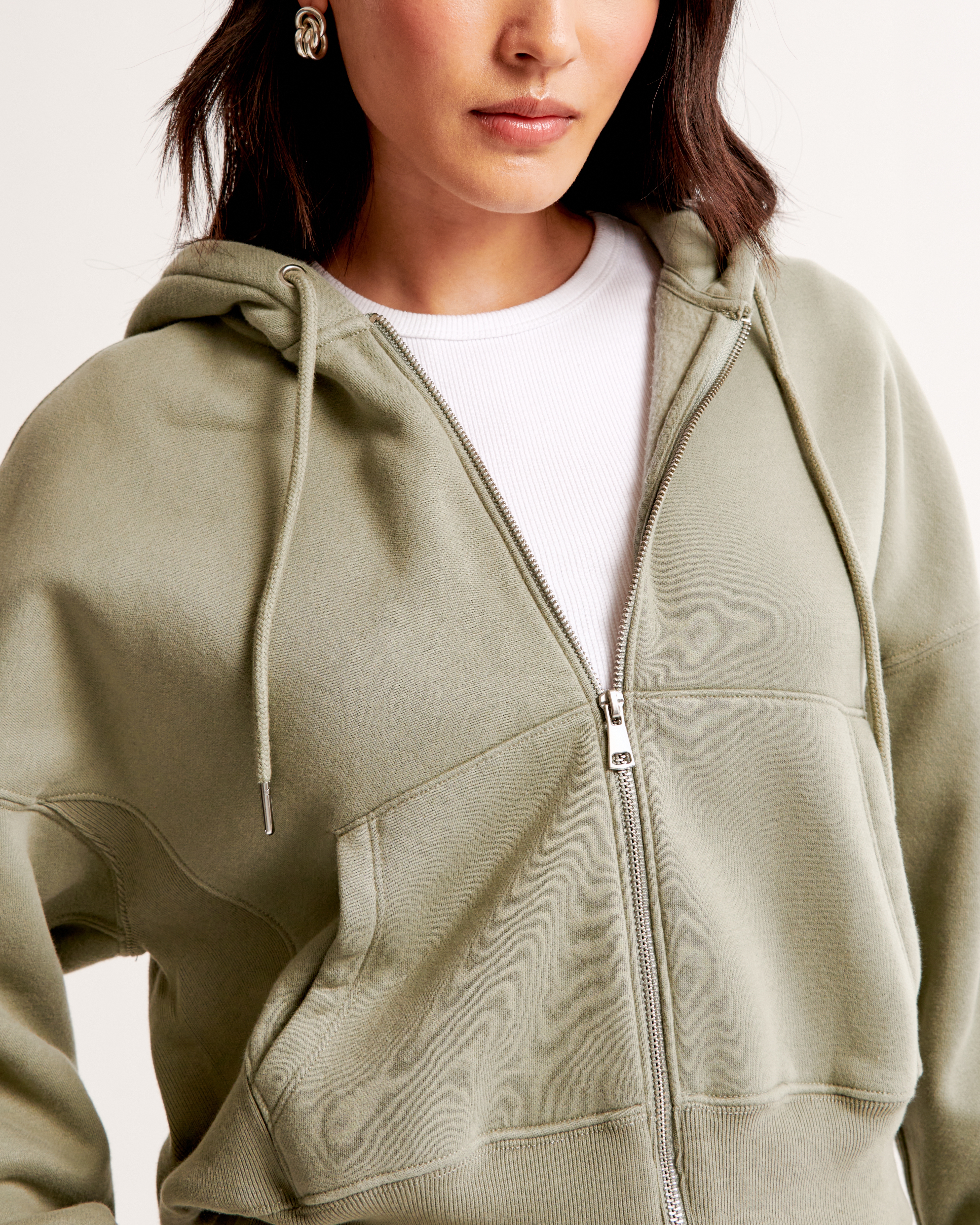 Essential Ribbed Sunday Hooded Full-Zip