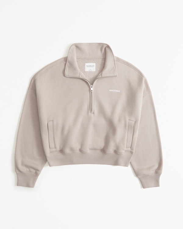 Logo Sunday Half-Zip, Taupe