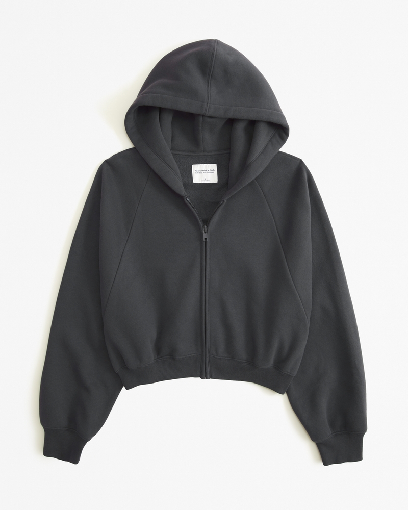 Women s Shrunken Sunday Hooded Full Zip Women s Clearance Abercrombie