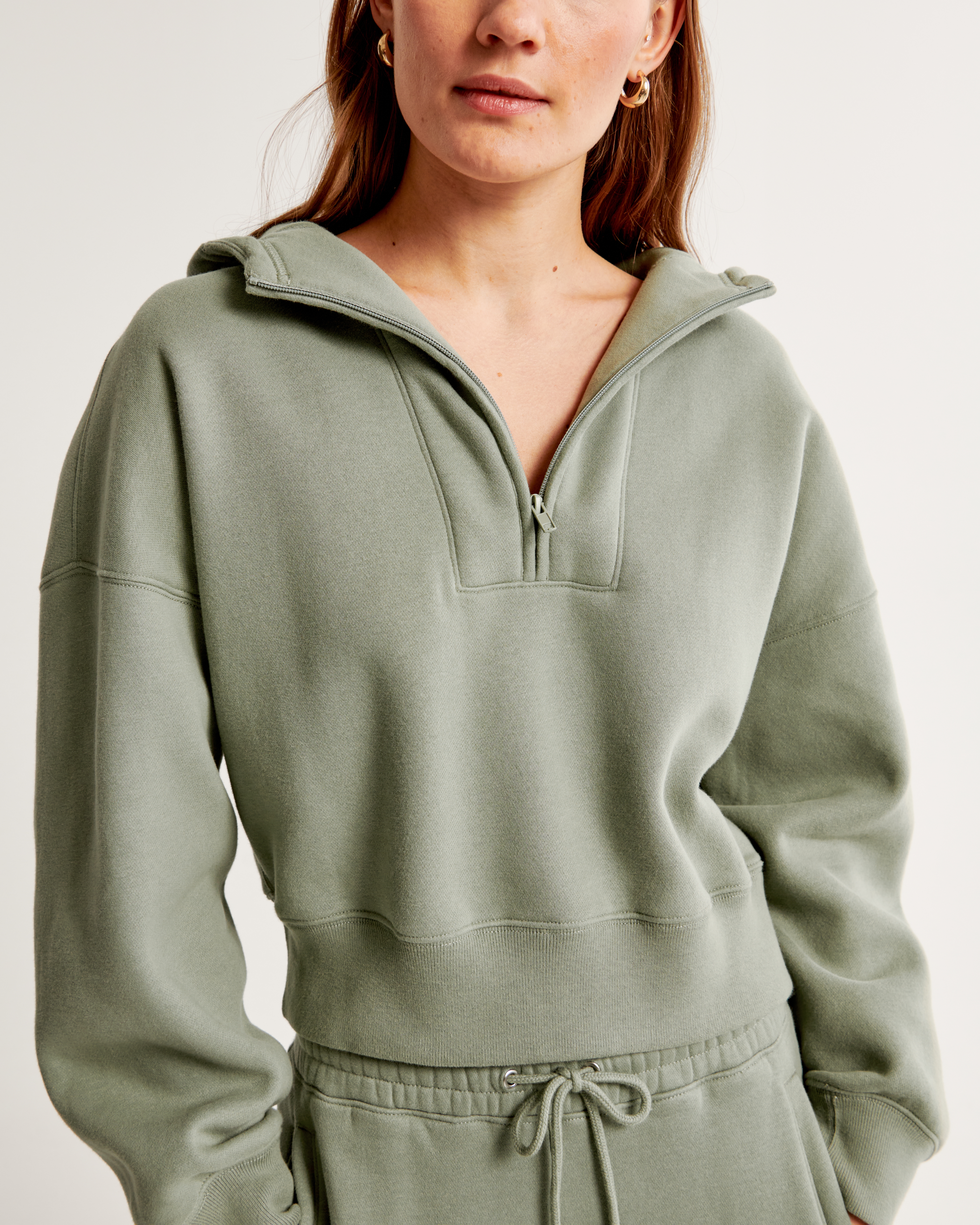 Women's Sunday Half-Zip Hoodie | Women's Tops | Abercrombie.com