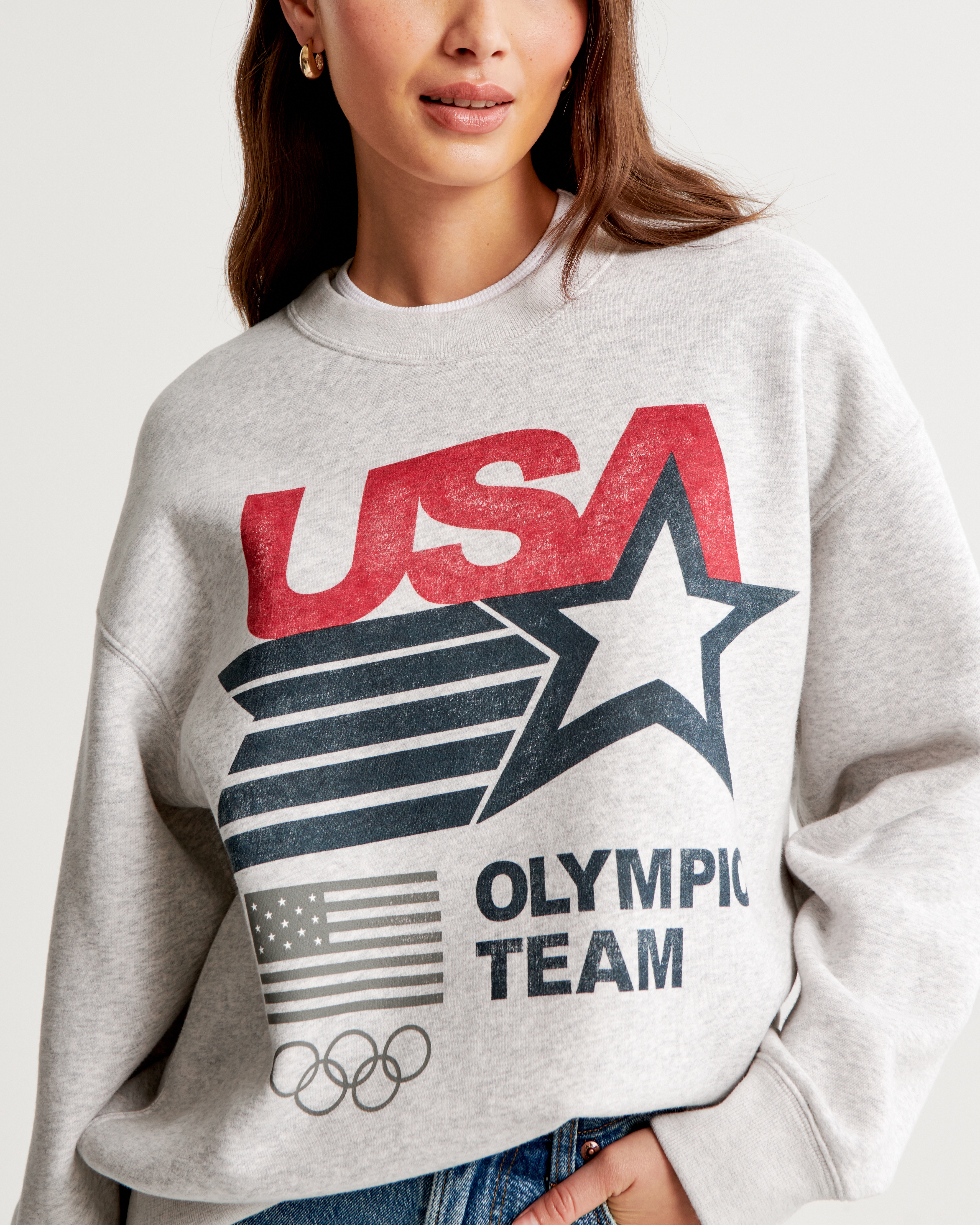 Women s Olympics Vintage Sunday Crew Women s Tops Abercrombie