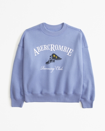 Women s Logo Classic Sunday Crew Women s Tops Abercrombie