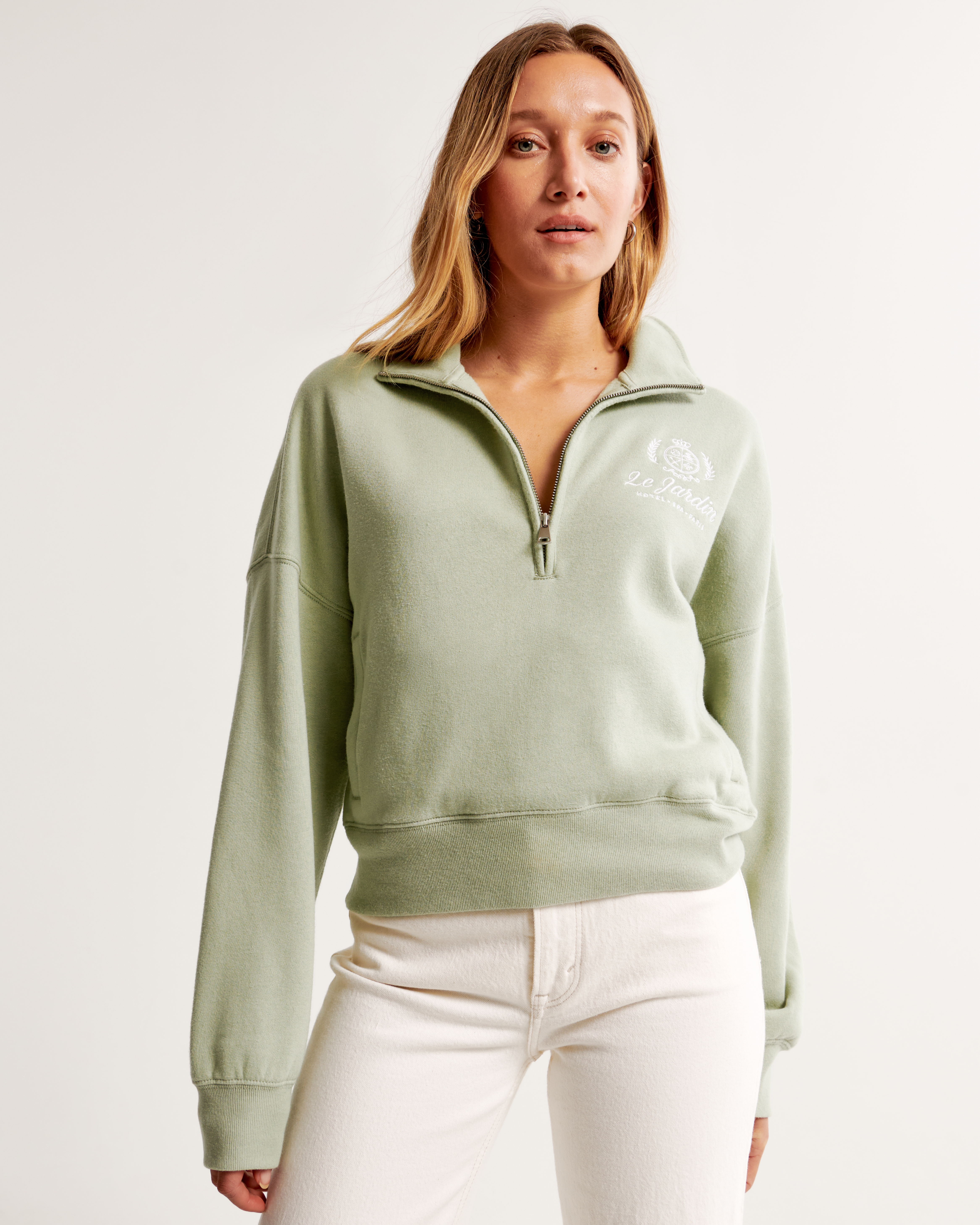 Lounge Graphic Mock Half-Zip