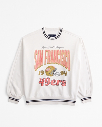 San Francisco 49ers Graphic Oversized Sunday Crew