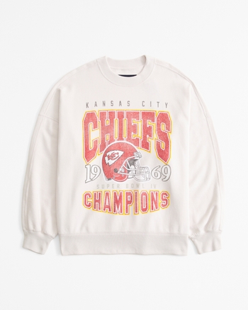 Kansas City Chiefs Graphic Oversized Sunday Crew