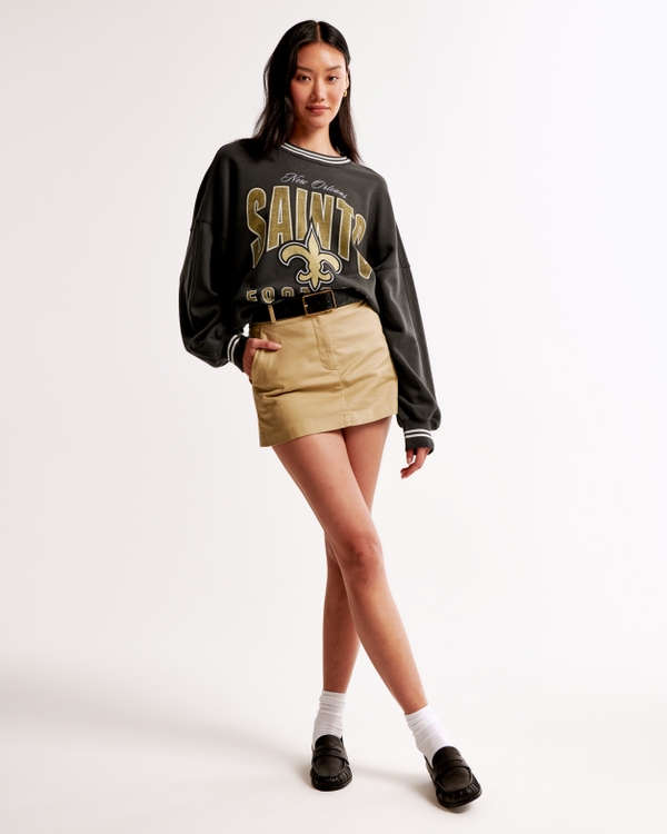 New Orleans Saints Graphic Oversized Sunday Crew, Saints