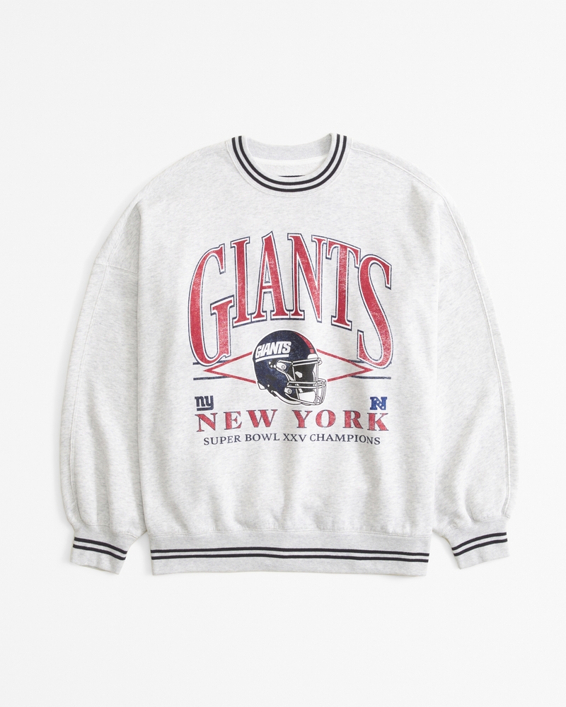 Women's New York Giants Graphic Oversized Sunday Crew | Women's Tops |  Abercrombie.com