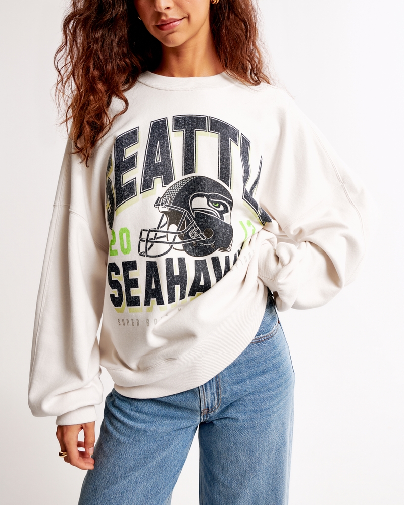 Seattle Seahawks Graphic Oversized Sunday Crew