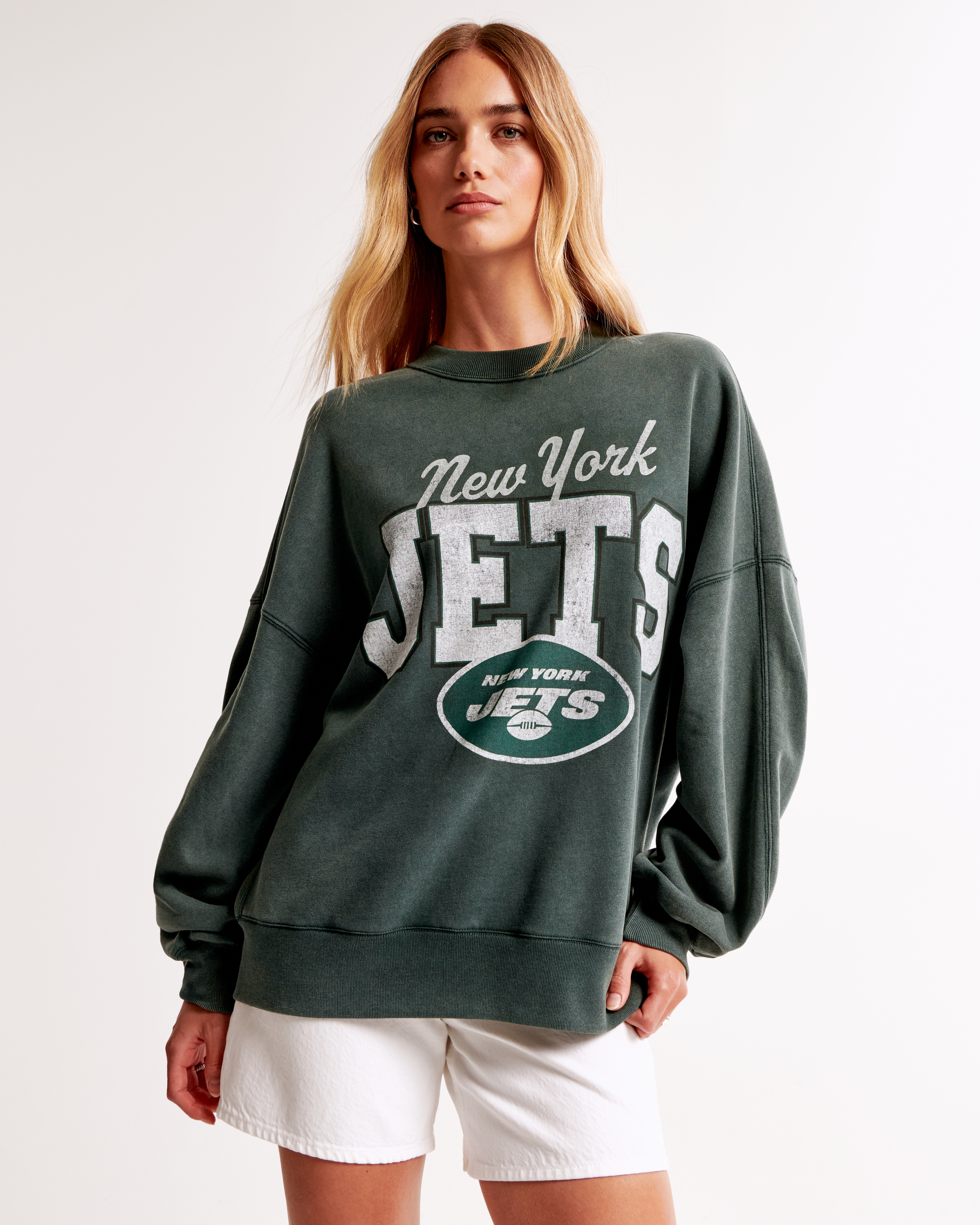 Женские свитеры Abercrombie & Fitch Dallas Cowboys Graphic Oversized Sunday Crew — фото 3