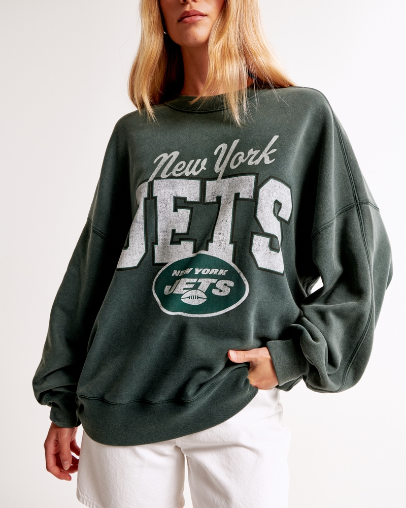 New York Jets Graphic Oversized Sunday Crew