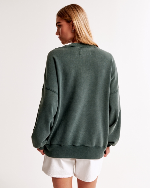 アパルトモン★T/C ウラケスウェットプルオーバー☆カーキ Steven Alan＞ ウラケ セットイン クルーネック スウェット