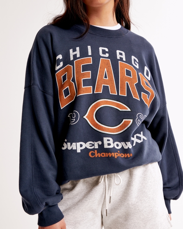 Chicago Bears Graphic Oversized Sunday Crew