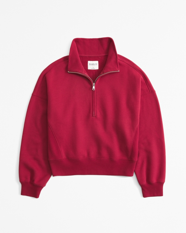 Essential Sunday Half-Zip, Red view 1