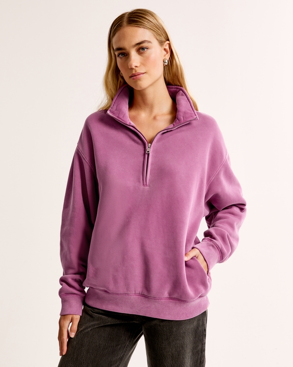 Essential Vintage Sunday Half-Zip, Mauve